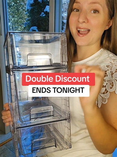 Double Discount on Stackable Storage Drawer Organizers