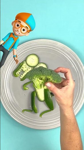 ¡Arte de Dino con Verduras! 🦖🥦 Clase de Arte con Blipp