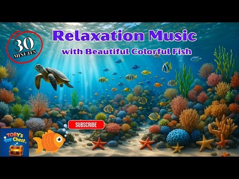30 Minutes of Relaxing Music for Kids | Colorful Aquarium Fish | Downtime for Kids