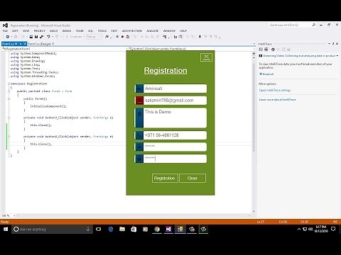 How to Create Simple Registration Form Design in Csharp Visual Studio 2012 Step by Step