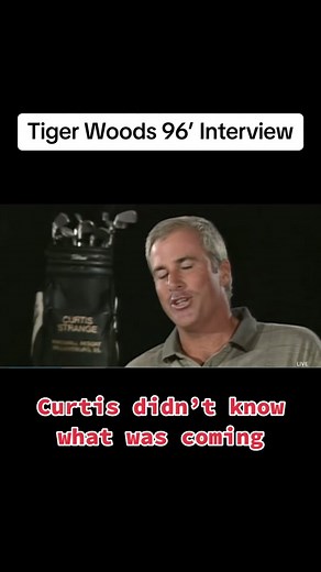 Curtis Strange underestimating Tiger Woods in an interview #tigerwoods #golf #golftiktoks