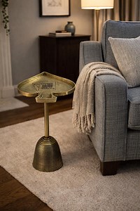 Double Card Ace of Spades Side Table: Gothic Metal Accent Table - Etsy Canada