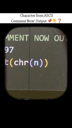 Character from ASCII #codinglife #programming #shorts #techcreators #viralreels #computerlanguage