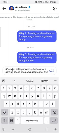 #Day 4 of asking mrwhosetheboss for a gaming phone or a gaming laptop for free