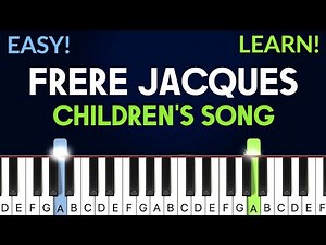 Frère Jaques - Children's Song | EASY Piano Tutorial