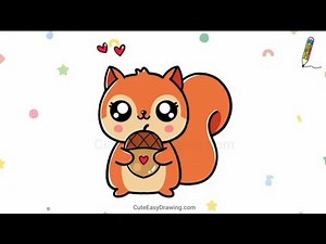 How to draw little cute squirrel |drawings for kids