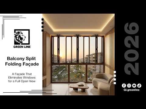 Split Slim Frame Balcony System | Folding Glass Balcony by Green Line 💎