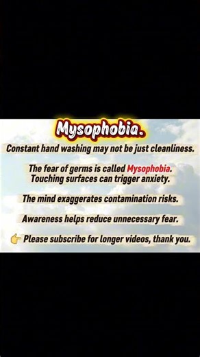When Fear of Germs Becomes Overwhelming