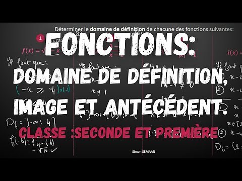 Généralités sur les Fonctions - Domaine de définition - Image et Antécédent