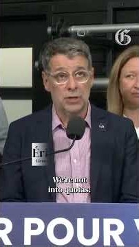 Quebec Conservative leader says 'we're not into quotas' when it comes to immigration