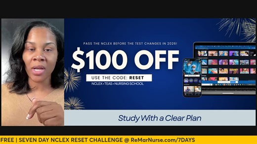 Our 7 Days of NCLEX Reset Challenge Starts Monday January 5, 2026 at 8pm EST. Professor Regina discusses the Free Training Workbook that is required for class. You can sign up for it at ReMarNurse.com/7days | ReMar Nurse