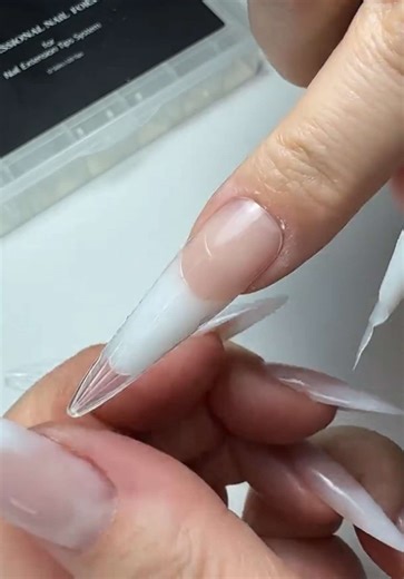 Dual Form Nail Extensions with Tinted Structure Gel