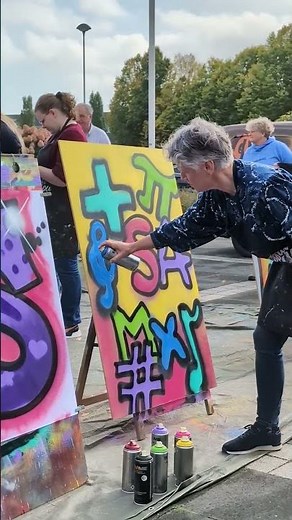 Graffiti workshop op de LANDSTEDE VIP DAG