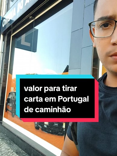 Quanto custa para ter a carta de condução em Portugal de caminhão?