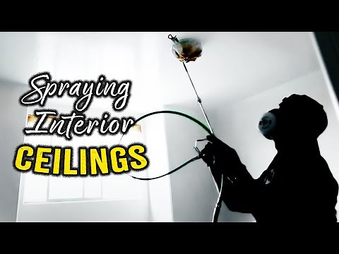 Spraying interior ceilings. Painting Ceilings With An Airless Paint Sprayer
