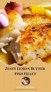 764K views · 5.1K reactions | Zesty Lemon Butter Fish Fillet  Ingredients: 4 white fish fillets (cod, tilapia, or haddock) 3 tbsp unsalted butter 2 garlic cloves, minced ...... Full Recipe in Coʍmеոτ  | Kaylee Recipes | Facebook