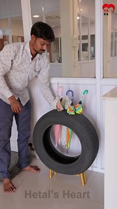 Reuse old tyre ideas - umbrella stand making #diy #reuse #tyres | Hetal's Heart