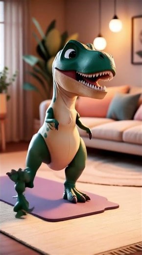 Rex’s relaxation interrupted by tiny opinions 🦖 #funnyshorts #animation #dinosaur #dino