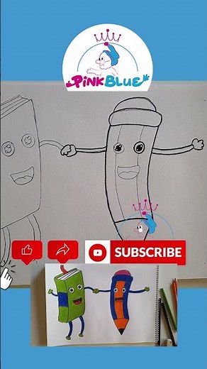 Learn to Draw a Book and Pencil