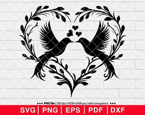 Liebe Vögel SVG, Liebe svg, Hochzeit svg, Liebe Vögel Silhouette, Vogel Clipart, Vogel Cricut-Dateien, Vogel Silhouette [EP-07] - Etsy.de