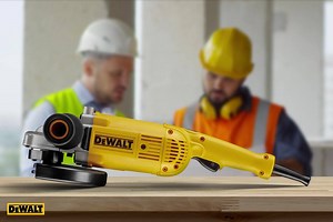 Two position side handle designed for comfort, with an abrasion protected motor and a spindle designed to ensure that changing wheels is quick and easy. | DEWALT