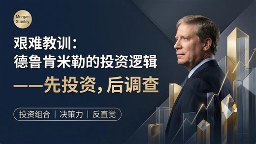 【Morgan Stanley】艰难教训：德鲁肯米勒的投资逻辑——先开枪，后瞄准