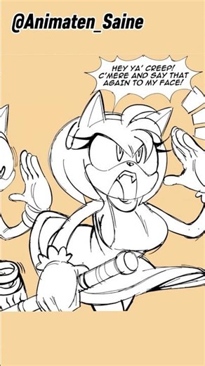 AMY IS PISSED BRO!!!😡🩷#sonicthehedgehog #ship #sonamy #comicdub #amyrose