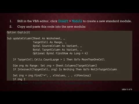 Excel Formula to Autofill Column Values Based on Another Column