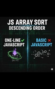Sort an array in Descending Order in JavaScript? in one line code vs Normal#dsa #coding #javascript