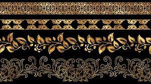 korea traditional vintage gold pattern design