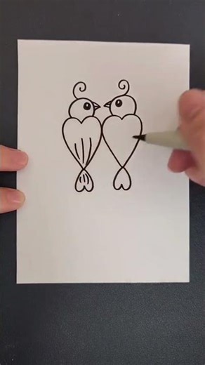 Quick Bird Stick Figure Tutorial – Cute & Simple for Kids & Adults #simpleartideas #easyswandrawing