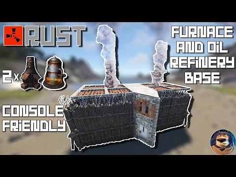 RUST Dual Furnace/Oil Refinery Base (Console Friendly) - Boog's Bases