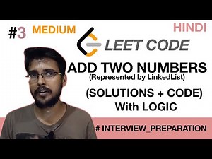 Add Two Numbers Represented by Linked List LeetCode Solutions in Hindi | Data Structure & Algorithm
