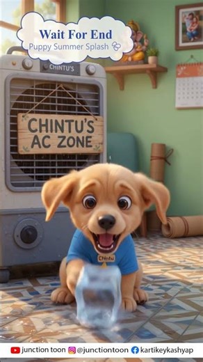 Funny Puppy Summer Splash 😂 | Cute Dog Pool Party Gone Wrong! 🐶💦 #Shorts #trending #cartoon