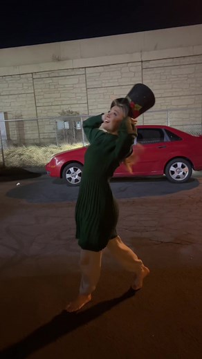 Dancing Performance in Street at Night