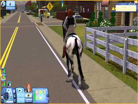 Sims 3 Pets - First time Riding a Horse