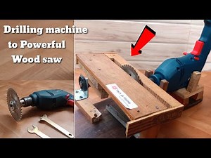 Convert Drilling machine into table saw | Drill machine to wood cutter machine, Drill Angle adapter