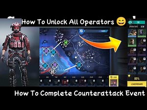 How To Unlock All Operators In Counterattack Event | How To Complete Counterattack Event | CoDM