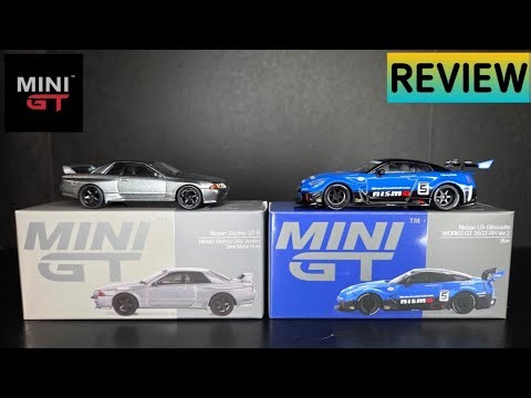 Mini GT - Nissan GTR R35 LB Works & Nissan Skyline GTR R32 Nismo CRS - REVIEW