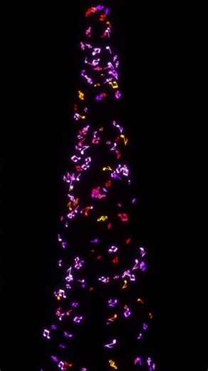 #Musical #Notes flowing musical symbols Light Flares #Overlay on Black Background