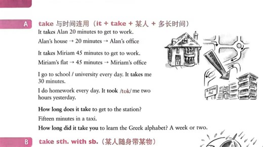 take的短语和用法-41-英语在用-剑桥词汇入门级