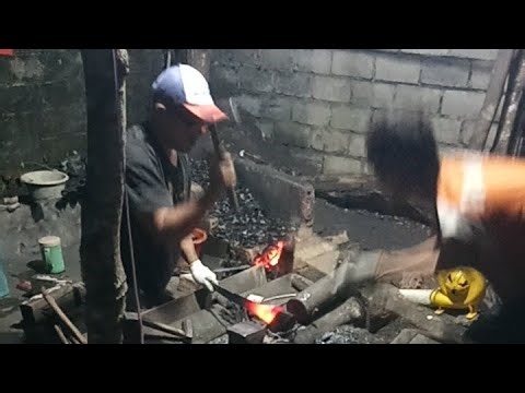 The process of forging long machete
