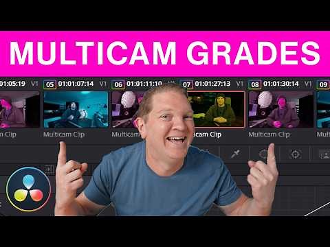 How to COLOR GRADE MULTICAM clips in DaVinci Resolve (Beginner to Pro)