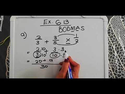 Grade 7: Calculations of Fractions using BODMAS