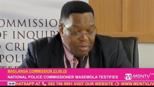 3K views · 40 reactions | National Police Commissioner Fannie Masemola tells the Madlanga Commission that Police Minister Senzo Mchunu was furious over the KwaZulu-Natal Political Killings Task Team’s (PKTT) success, particularly its breakthrough in the February 2025 murder of ANC councillor Phendukani Mabhida in Mandeni, KZN. Masemola described it as highly unusual that the minister was so upset over police performing well. | Mdntv | Facebook