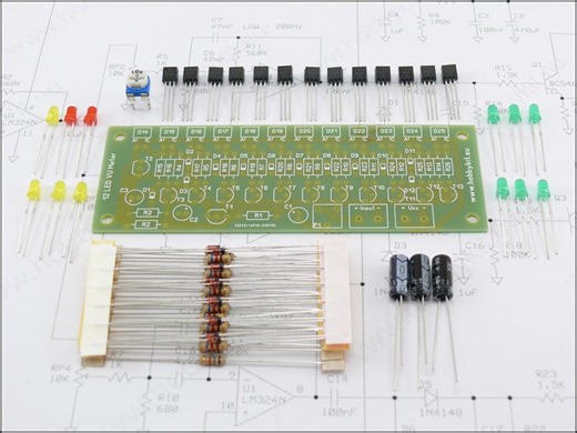 Buy LED VU Meter Kit 12 Leds Sound Level Indicator DIY Electronics HK1010 Online in India - Etsy