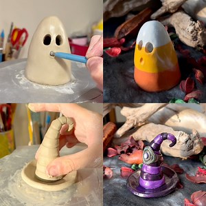 136K views · 509 reactions | Cute Halloween Clay Decorations ! 慄‍♂️ | Simple | Facebook