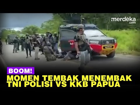 Boom! Aksi TNI & Polisi Hujani KKB Tembakan, Tangkap Teroris Pembunuh 11 Warga Papua