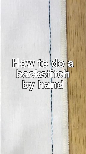 Backstitch by Hand Tutorial (easy!) #sewing #sewingtutorial