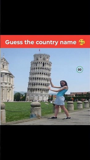 Can you guess the country of this leaning tower? 🤔#Quiz #GK #GuessTheCountry #iq
